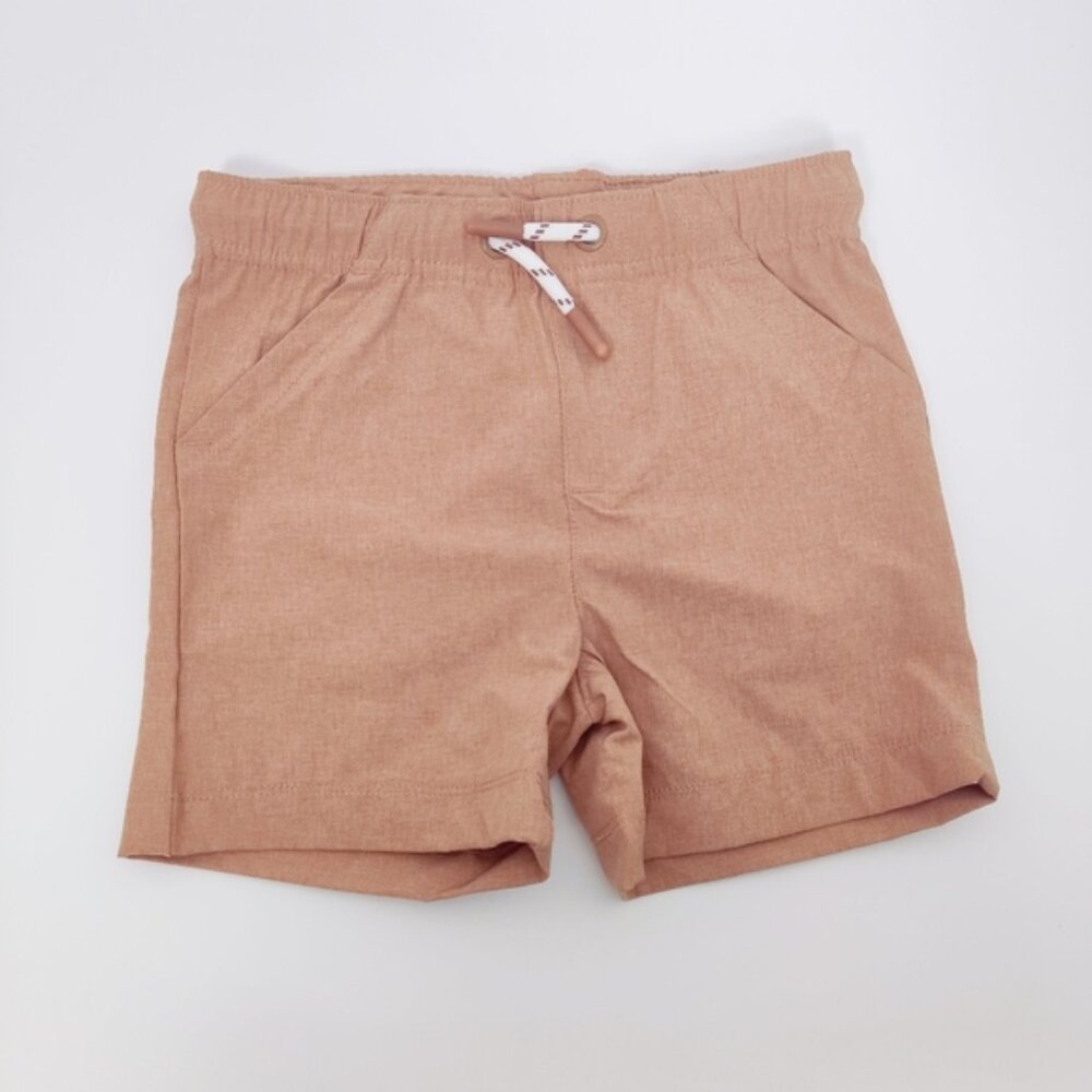 Aviram Knitter Boy's Pull-on Shorts in Camel Size 2T Swim Beach Vacation